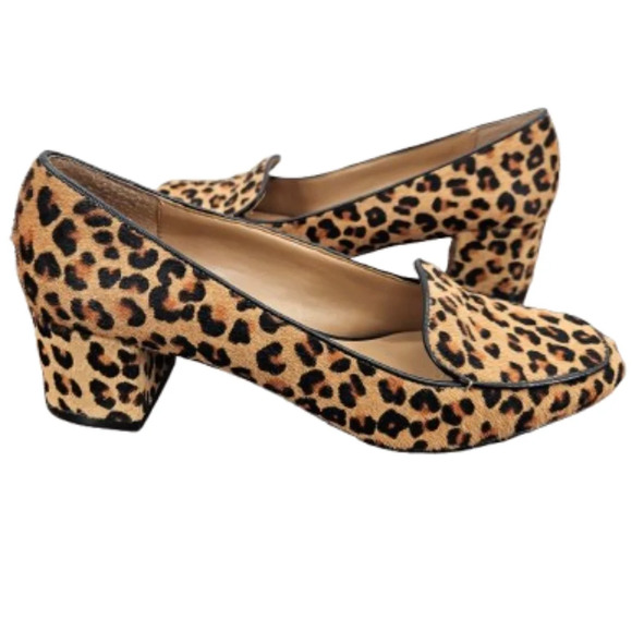 Banana Republic Shoes - Banana Republic Block Heel Leopard Print Calf Hair Loafer
